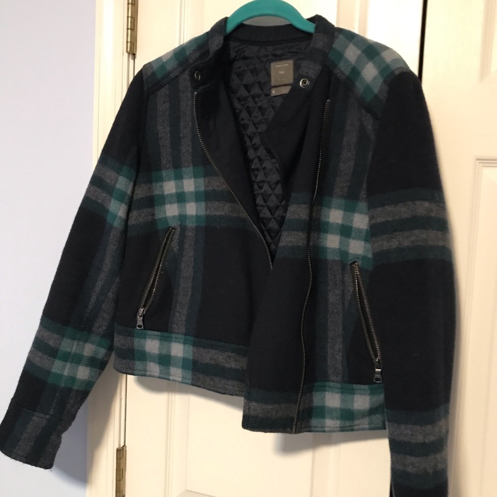 Checked navy/green GAP jacket